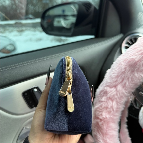 Dior Midnight Blue Velvet Cosmetic Bag - Picture 2 of 4